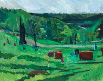 Barry Shields Calvary Landscape Work on Paper