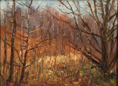 Raymond Simboli very early Oil on Board 1916