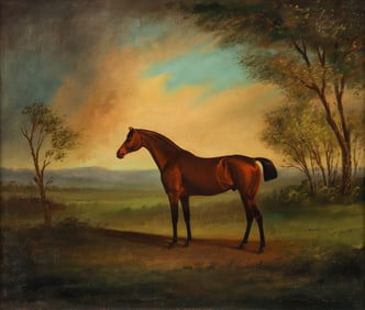 Equine Oil on Board After John Ferneley Junior