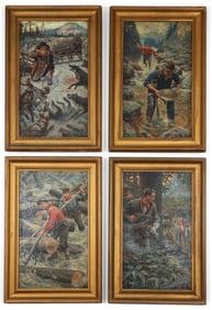 4 Griswold Tyng oil painting illustrations