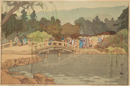 Hiroshi Yoshida Maruyama Park Kyoto signed woodblock 1933