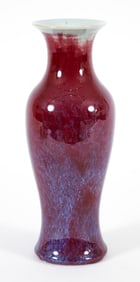 Chinese Oxblood Porcelain Baluster Vase
