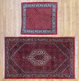 Pair of Vintage Persian Hand Knotted Wool Pile Carpets