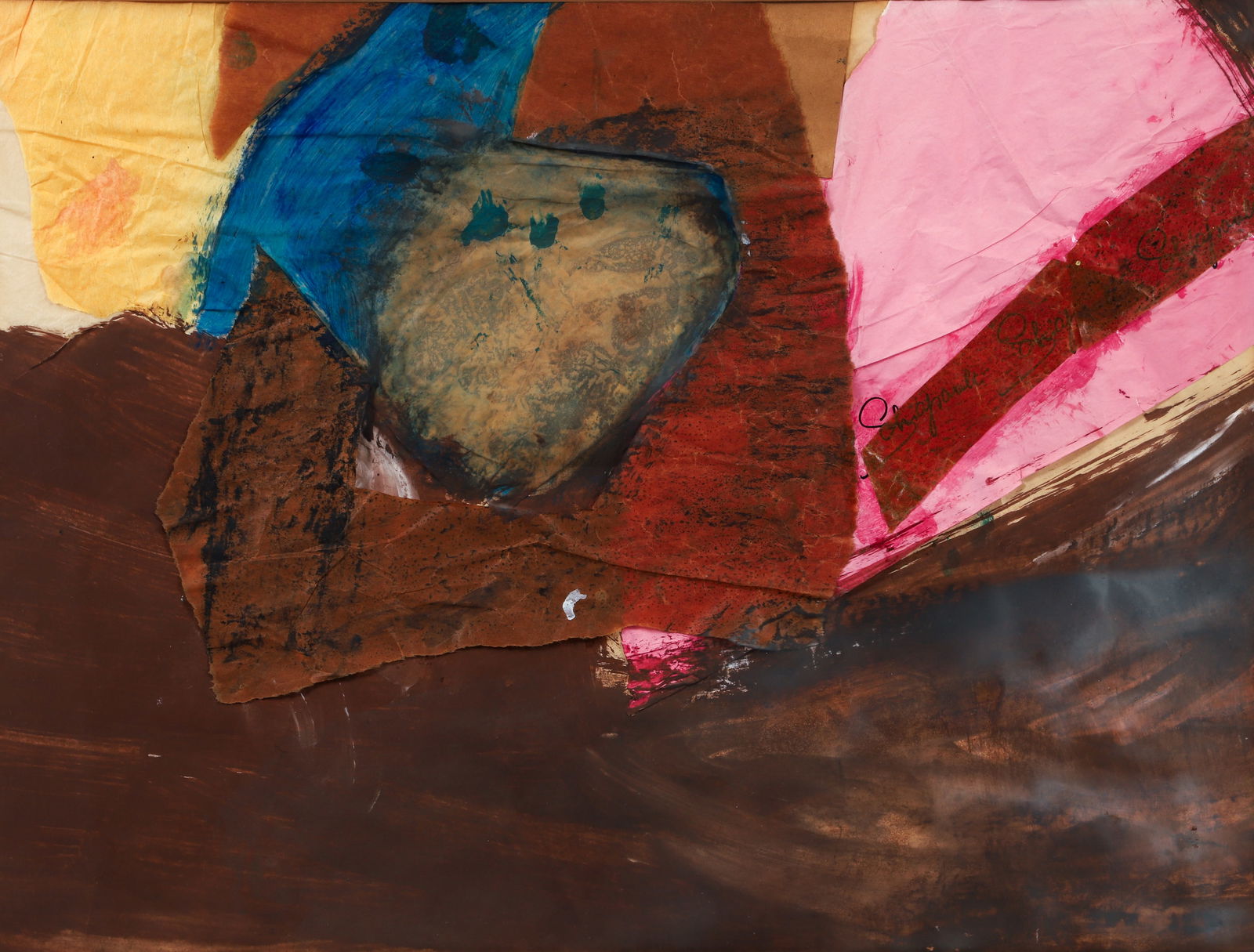 Attributed to Bessie Bluestone 1960s Untitled Abstract Collage (1 of 3)