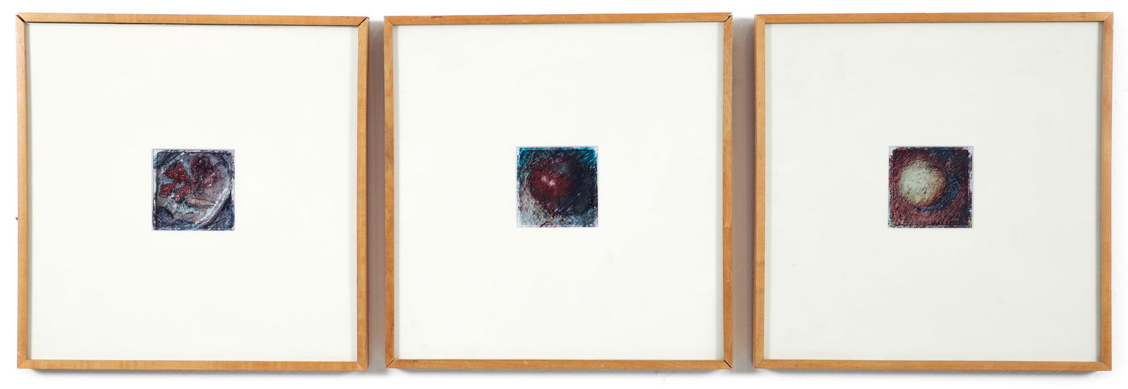 3 framed mixed media 1980s Still Lifes (1 of 5)