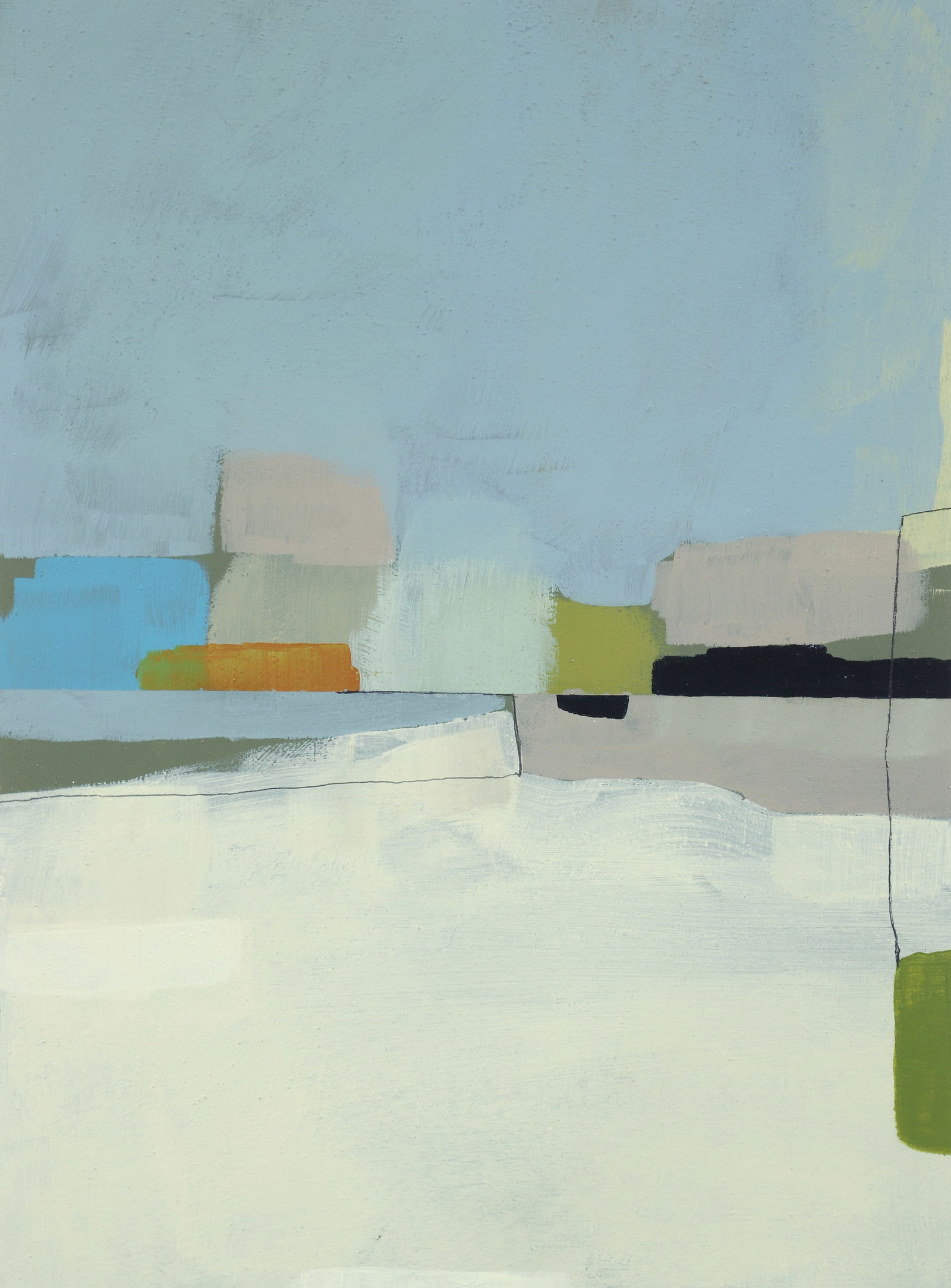 Chris Metze acrylic on paper Untitled Abstraction (1 of 2)