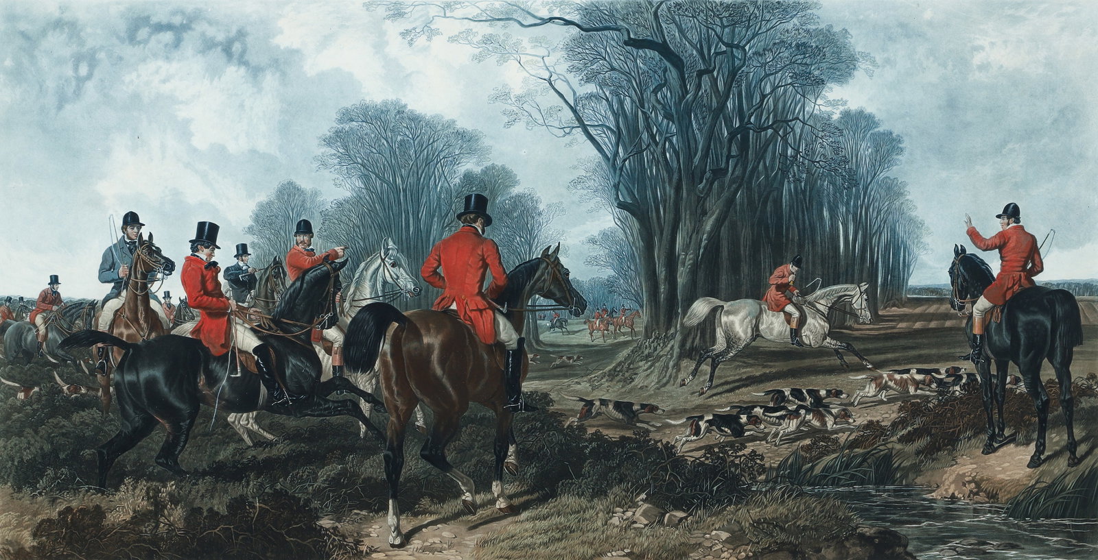 Fores Colored Engraving Fox Hunting Plate II The Find (1 of 3)