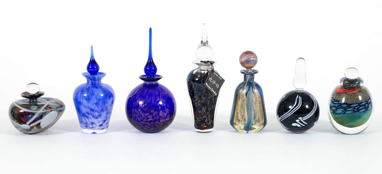 7 Art Glass Perfume Bottles Inc. Steven Main, Adrian Sankey (1 of 11)