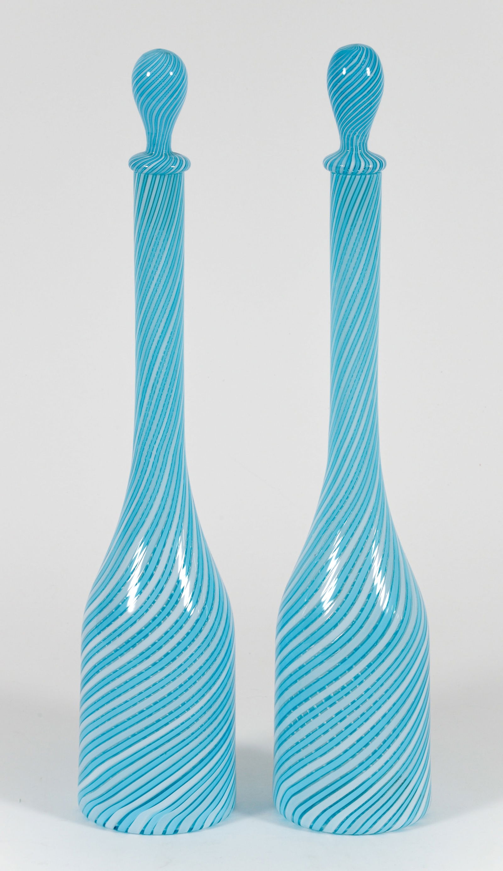 Pair of Murano twisted cane Decanters (1 of 4)