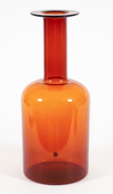 Otto Bauer for Kastrup Holmegaard Glass Floor Vase