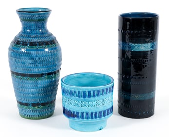 3 Pc. Including Aldo Londi for Bitossi Ceramiche Vases