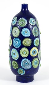 Large Textured Concentric Circle Raymor Vase