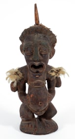 African Carved Wood Songye Nkisi (Power Figure)