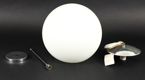 Koch & Lowy C-27 Frosted Glass Globe Ceiling Fixture