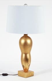 John Hutton for Donghia Rafaela Gold Leaf Table Lamp