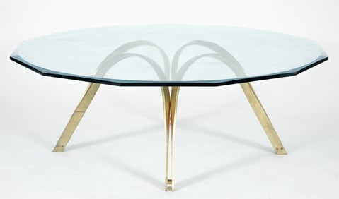 Roger Sprunger for Dunbar Glass Top Cocktail Table