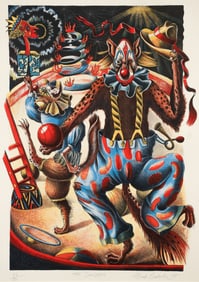 Nick Bubash Dancers Surreal Lithograph 1999