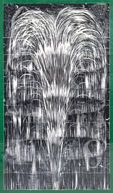 John Buck 1985 color woodblock Fountain