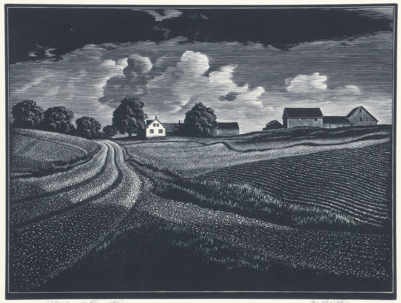 Asa Cheffetz Wood Engraving on Paper Midsummer Vermont (1 of 3)