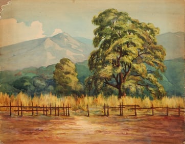 Alice Hunt Curtis watercolor California Foothills