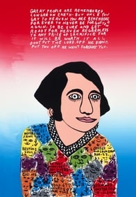 Howard Finster Young George Signed Serigraph