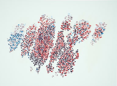 Robert Goodnough 1992 orig serigraph Autumn Leaves Always