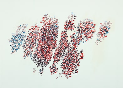 Robert Goodnough 1992 orig serigraph Autumn Leaves Always