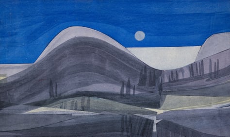 Dorothy Young Graham 1960 watercolor Landscape