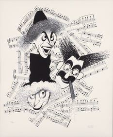Al Hirschfeld orig litho Marx Brothers 2 signed