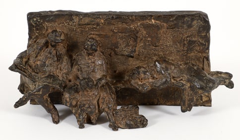 Ghisha Koenig bronze Figures on a Bench