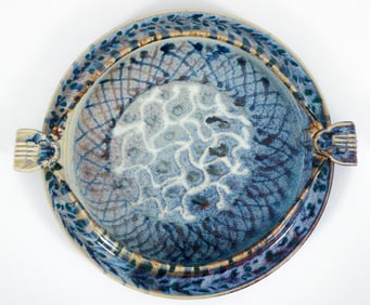 Ron Korczynski beautifully glazed ceramic charger