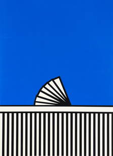 Nicholas Krushenick Kennebunkport Silkscreen 1980 Signed: Krushenick, Nicholas (American, 1929-1999), Kennebunkport, 1980, color silkscreen, signed, dated and numbered 51/100 in pencil at lower margin, image size 35 x 24.5 inches, sheet size 40.5 x 30 inches