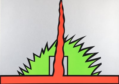 Nicholas Krushenick Mount Cadillac Silkscreen 1980 Signed