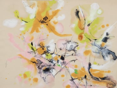 Lawrence Kupferman Untitled Abstract, gouache and watercolor on paper