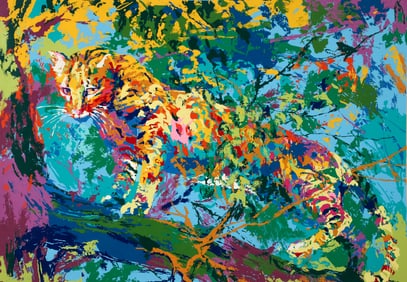 LeRoy Neiman 1973 orig serigraph Ocelot
