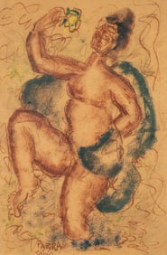 Gines Parra Dancing Nude drawing