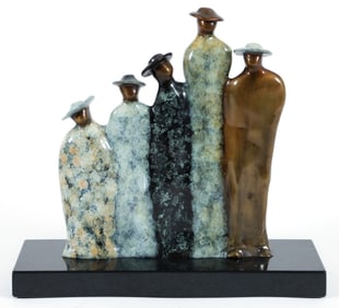 Guillaume Perez cast bronze Figural Group