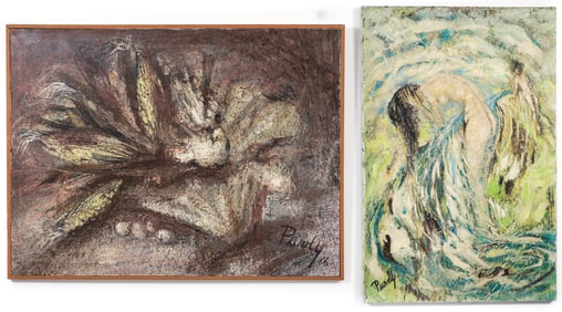 2 Robert Cleaver Purdy Oils on Canvas 1966 1965