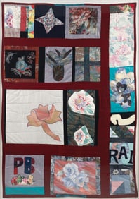 Shadow Box Framed Quilt with multiple quadrants