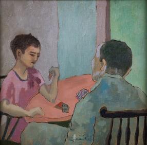 Elsie Rubin oil The Card Players