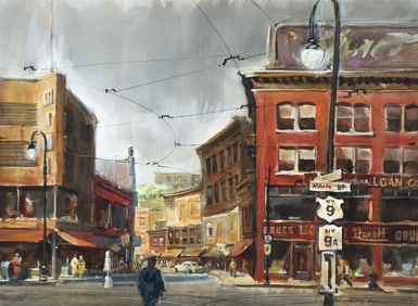 Carl Georg Setterberg wc Main Street Route 9 New York