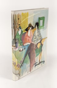 Itzchak Tarkay Works on Paper Signed book with 4 Lithos