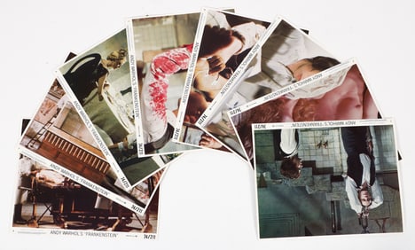 8 Lobby Cards for Andy Warhol's Frankenstein 1974 Fine condition