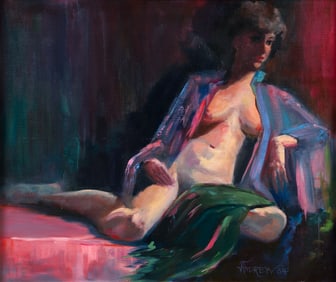 Attributed to Andrey Yalanskyi 1984 oil Reclining Nude