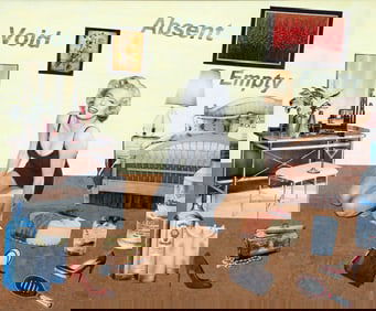 Jeff Zets Mixed Media Collage Marilyn in the Mirror