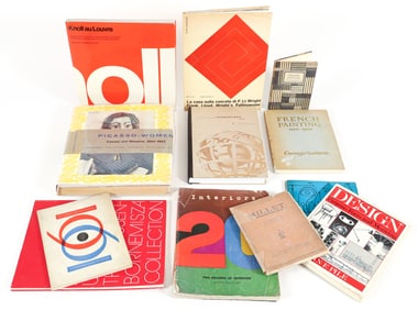 Group of books on Art and Design Knoll Picasso Interiors