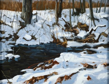 Ron Donoughe 2006 oil Winter Water