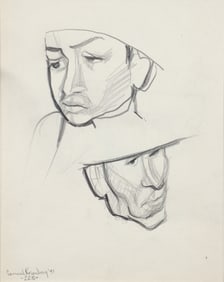 Samuel Rosenberg study drawing possibly for painting My Brother 1943