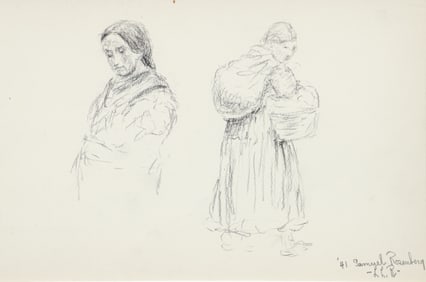 Samuel Rosenberg drawing study of Female Figure