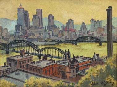 Robert R. Young View from The South Side Oil on Canvas